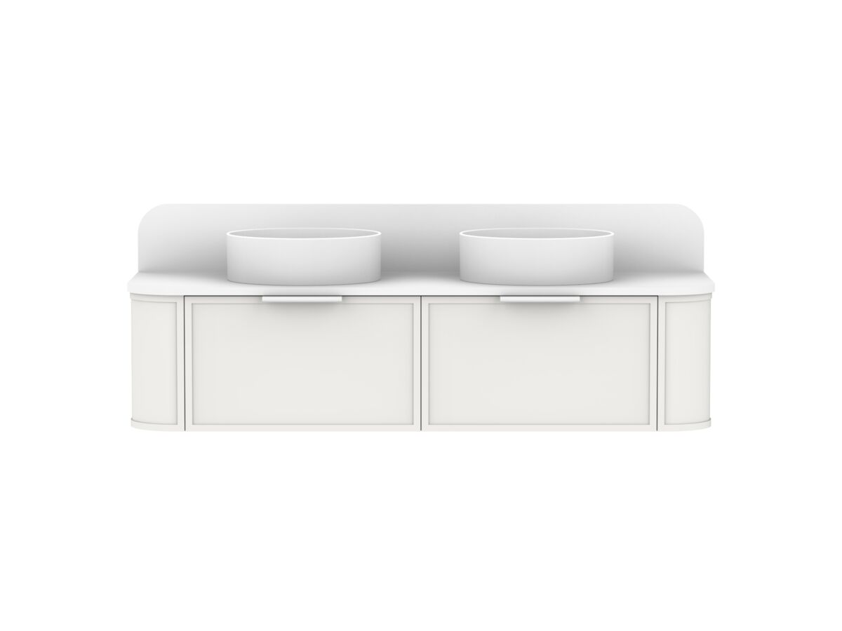 ADP Flo by Alisa & Lysandra All Drawer Vanity Unit Double Bowl 1500 Friday Quartz Top 2 Drawers (No Basin)