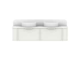 ADP Flo by Alisa & Lysandra All Drawer Vanity Unit Double Bowl 1500 Friday Quartz Top 2 Drawers (No Basin)