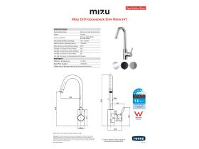 Specification Sheet - Mizu Drift Gooseneck Sink Mixer Tap (4 Star)