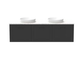 Kado Lux All Door 1500mm Double Bowl Wall Hung Caesarstone