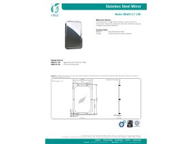 Specification Sheet - RBA Stainless Steel Frame Mirror 286 x 438mm