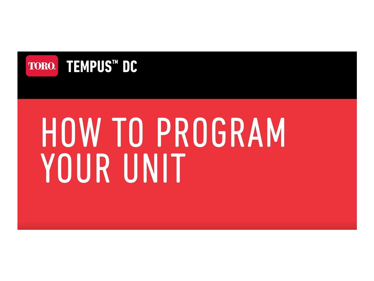 How to Program your unit