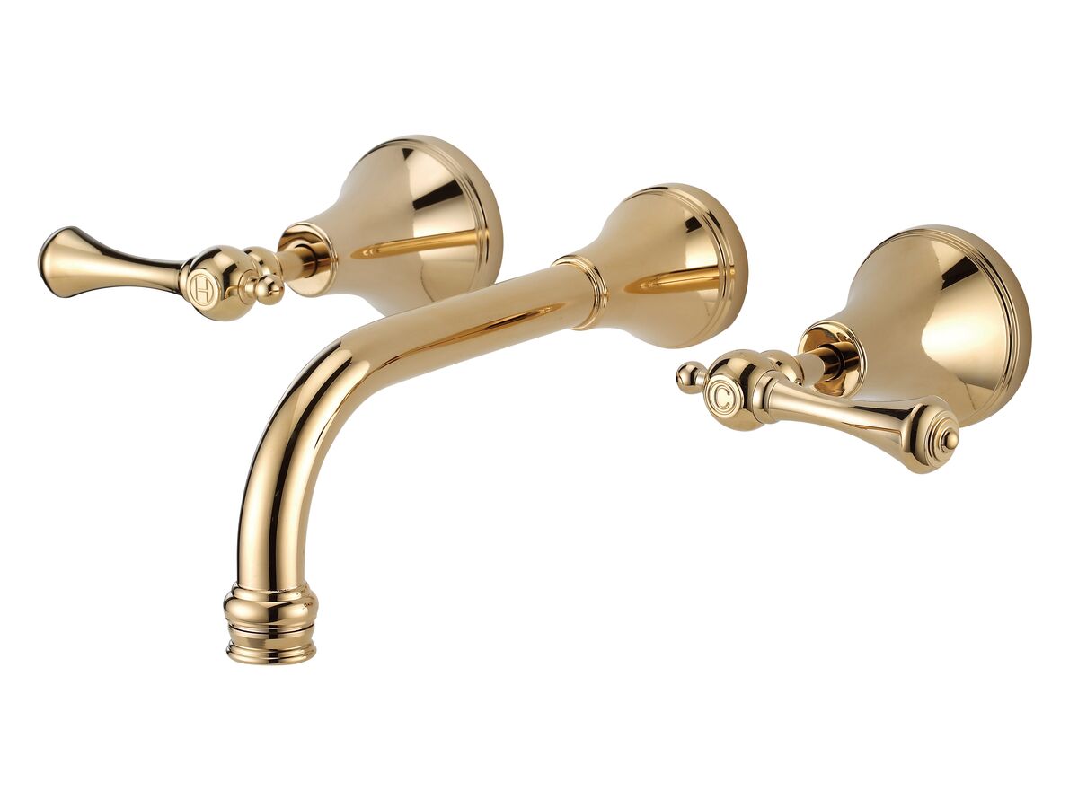 Kado Classic Bath / Basin Set 200mm Lever Brass Gold