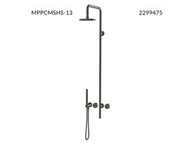 Milli Pure Progressive Shower Mixer Column System with Hand Shower Right Hand Brushed Gunmetal