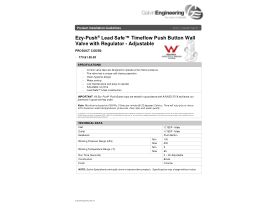 Installation Instructions - Ezy-Push CP-BS Lead Safe Timeflow Push Button Wall Valve w/- Regulator Adjustable