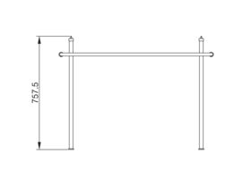 LAUFEN Pro A Frame for 1050mm Wall Basin Chrome