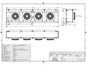 Technical Drawing - Cabero Water Defrost Evaporator CH4D4/50W-1