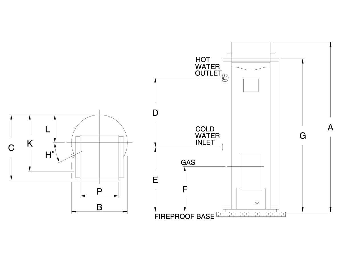 Everhot 275L External Heavy Duty Natural Gas Hot Water System from Reece