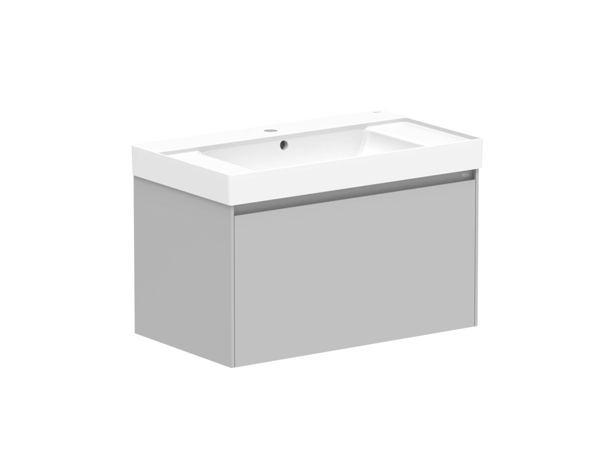 Roca Ona Vanity All Drawer Single Centre Bowl 800mm Matte Grey