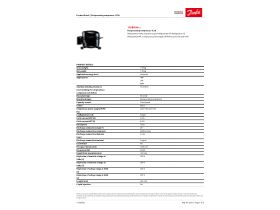 Specification Sheet - Danfoss TI3G Compressor 102G4350