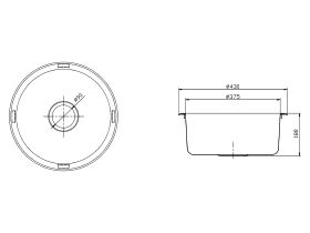 Mizu Round Inset/ Undermount Sink 430mm Stainless Steel
