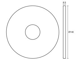 Mizu Shower Mixer Cover Plate Round 140mm