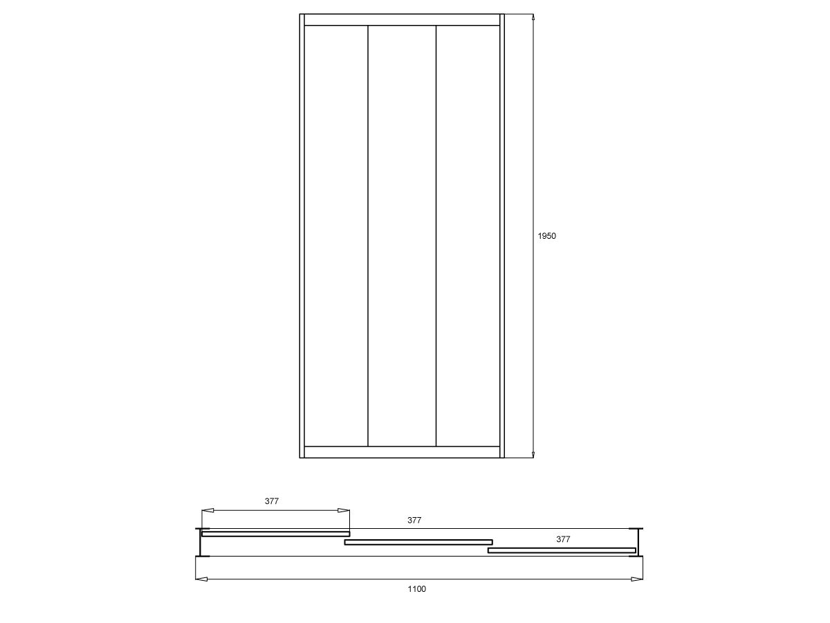 Custom Glass Framed Front Only shower screen with sliding door Height