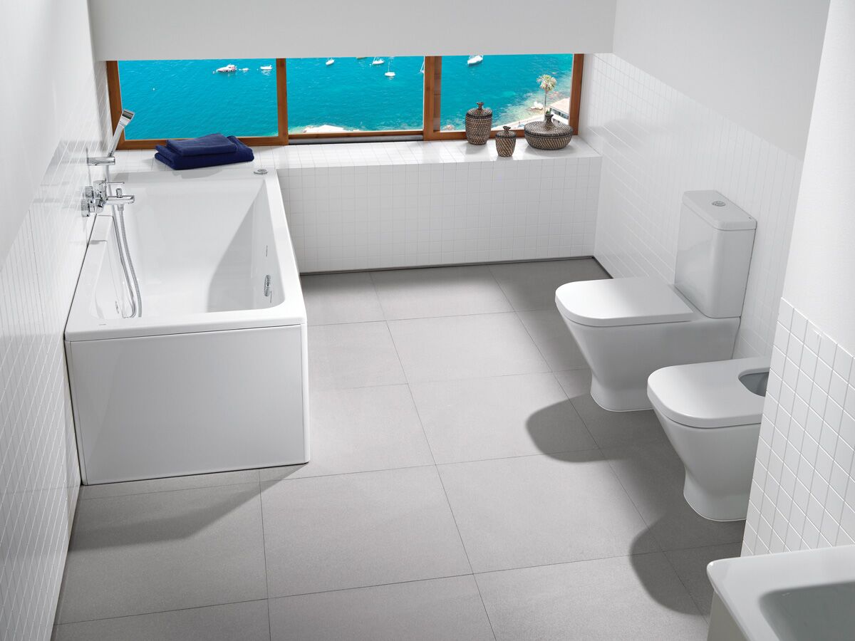 Roca The Gap Close Coupled Back to Wall Toilet Suite, Back Inlet S&P