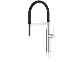 GROHE Essence Professional Pull Down Sink Mixer Tap Chrome / Black (5 Star)