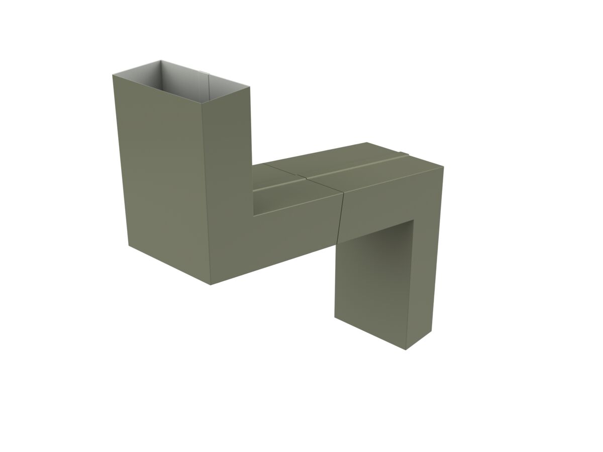 Downpipe Offset 100mm x 50mm Mangrove