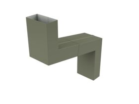 Downpipe Offset 100mm x 50mm Mangrove