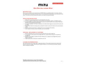 Installation Instructions - Mizu Bloc MK2 Shower Mixer Tap