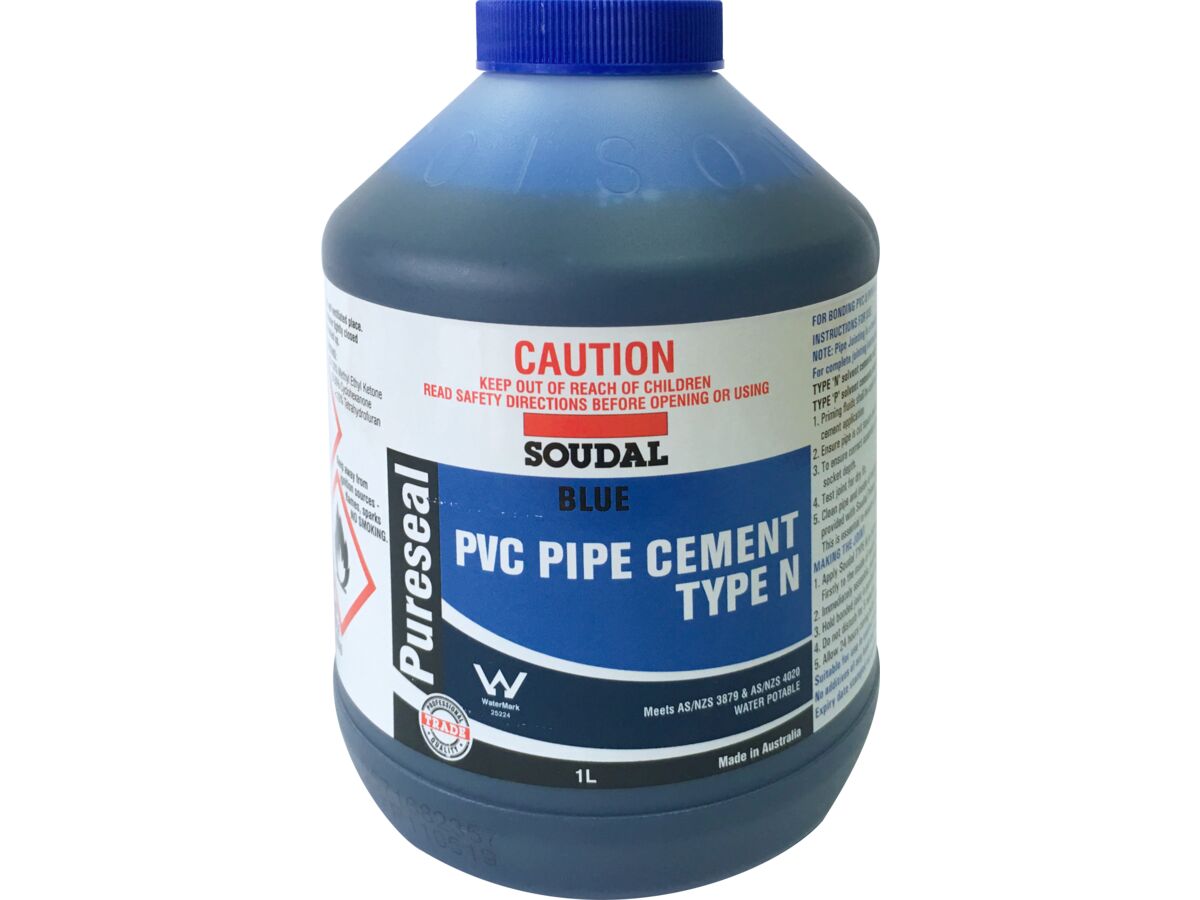 Soudal Pureseal Solvent Cement Type N Blue 1ltr