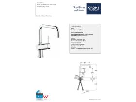 Technical Guide - GROHE Minta U Sink Mixer (Squareline) Chrome (3 Star)