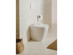 Roca Ona Back To Wall Rimless Pan with Soft Close Quick Release Toilet Seat White (4 Star)