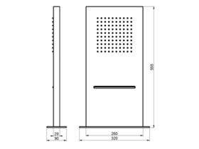 Teknobili Solido Blade Shower 2 Functions Chrome (3 Star)