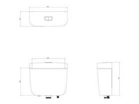 Caroma Aire Connector Bottom Inlet Cistern including Seat & Link White (4 Star)