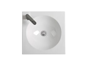 Kado Lux Square Semi inset Basin 1 Taphole White