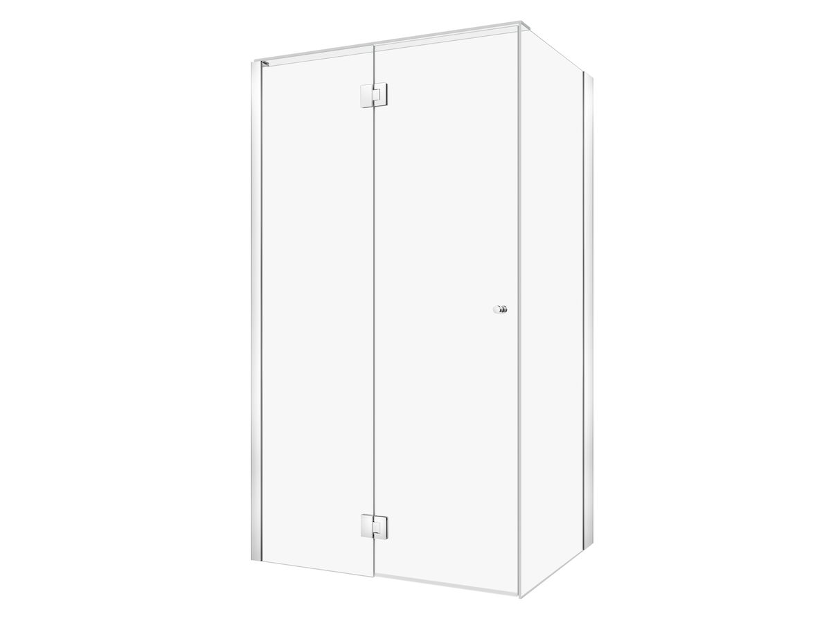 Hero - Kado Lux Frameless Enclosure with Wall Channel 1200 x 900mm Chrome