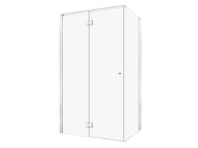 Hero - Kado Lux Frameless Enclosure with Wall Channel 1200 x 900mm Chrome