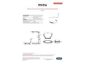 Specification Sheet - Mizu Drift Continuous Accessible WC Kit Left Hand Brushed Gunmetal