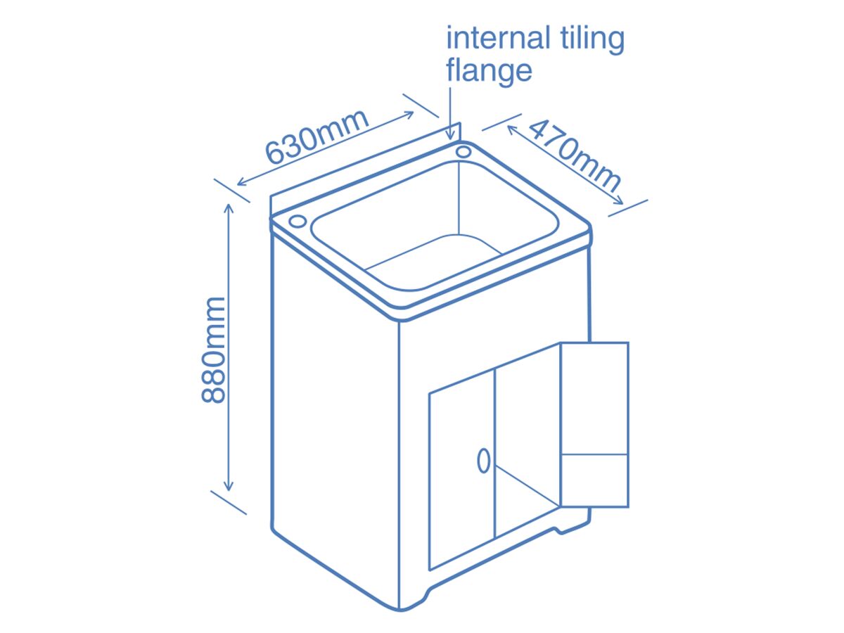 Milena Solo Polymer Cabinet & Bowl Stainless Steel