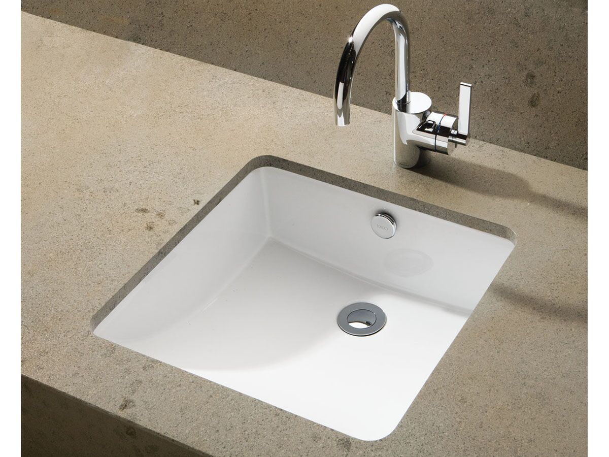 Kado Lux Under Counter Basin No Taphole 425mm with Overflow White from