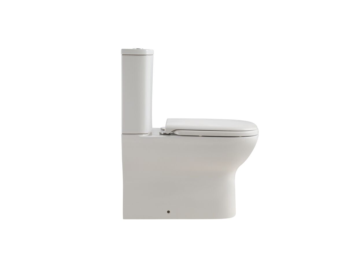 Posh Domaine Rimless Close Coupled Back to Wall Toilet Suite Back Inlet