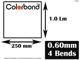 Flashing Colorbond 4 Bend .60mm 250mm