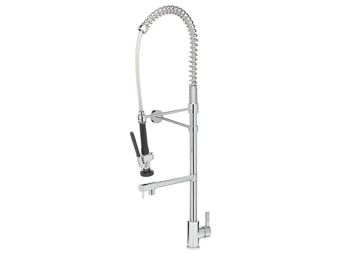Wolfen Pre Rinse Sink Mixer with Pot Filler Chrome (6 Star)