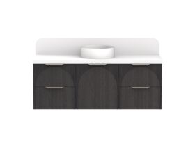 ADP Archie by Alisa & Lysandra Door/Drawer Wall Hung Vanity Unit Centre Bowl 1350 Caesarstone