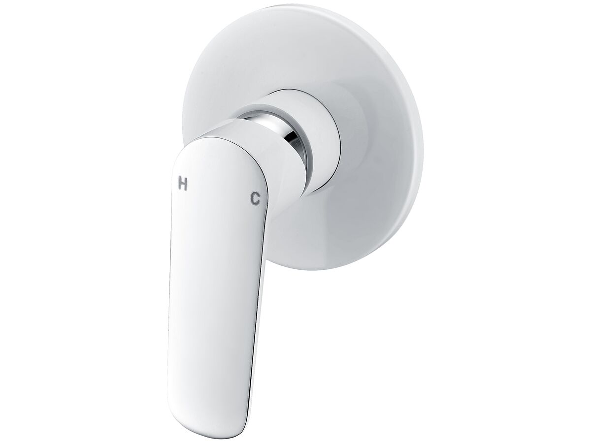 Mizu Bliss Shower Mixer White / Chrome