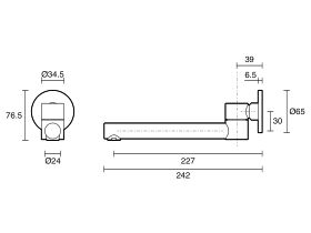 Mizu Drift Swivel Bath Outlet Straight Spout