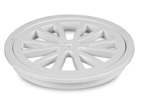 Stubby Floor Grate Plastic Round White 100mm