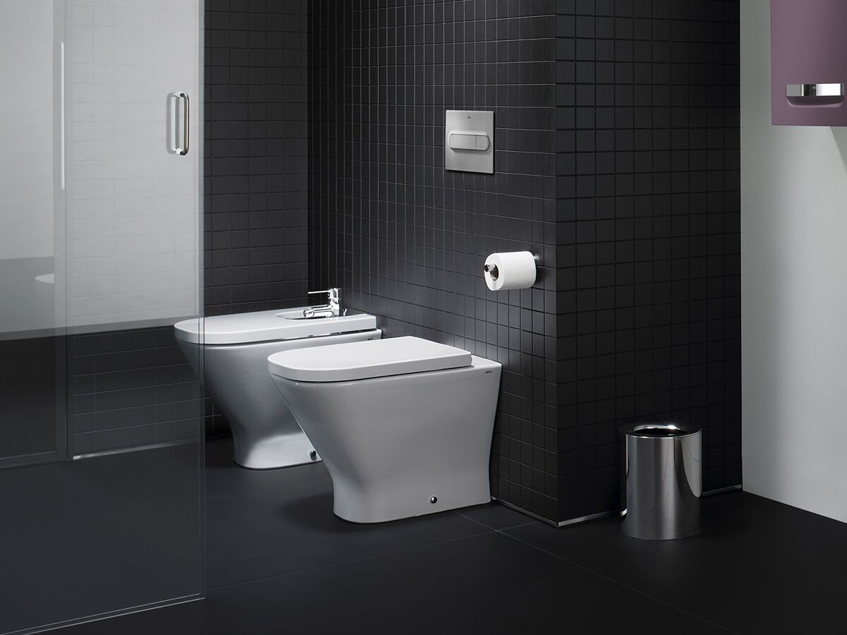 Roca The Gap Back to Wall Bidet & Cover 1 Taphole White from Reece