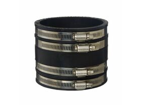 PVC x PVC Rubber Coupling 100mm Double Clip from Reece