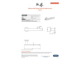 Specification Sheet - Milli Axon MK2 Straight Toilet Roll Holder Chrome