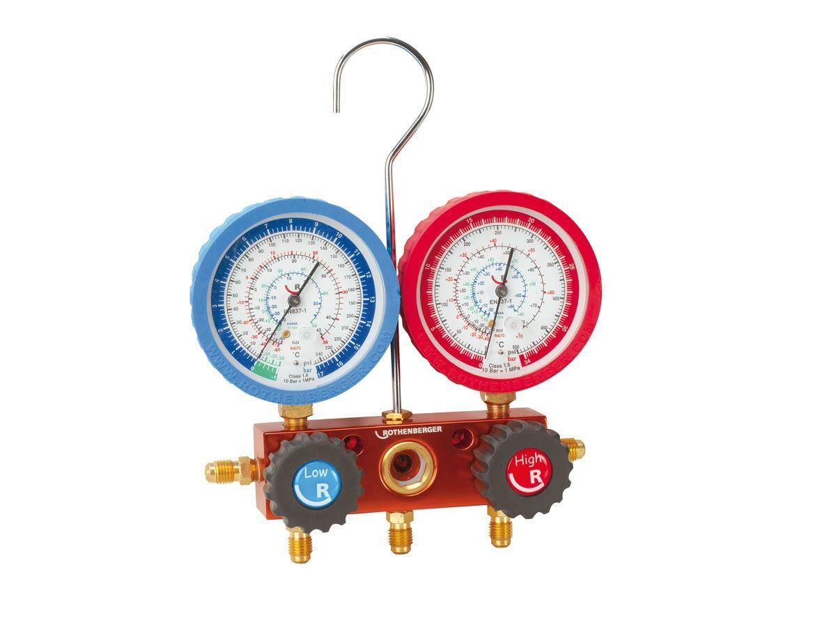 Rothenberger Manifold Gauge Set 2 Way R410A kPa