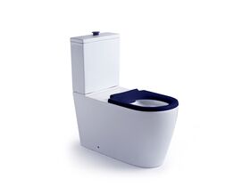Wolfen Close Coupled Back to Wall Toilet Suite with Single Flap Seat 800mm Blue (4 Star)