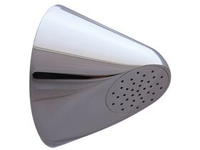 RBA Shower Head Conical Extremely Vandal Resistant Ligature Resistant Chrome (3 Star) 7 LPM