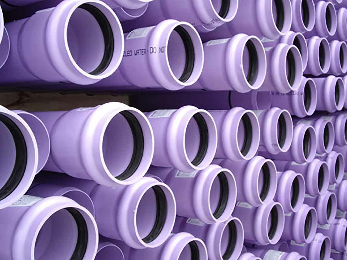 MPVC Series 2 Lilac Pipe PN16 Rubber Ring Joint 100mm x 6m from Reece
