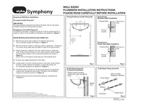 Installation Instructions - Stylus Symphony 1 Taphole Wall Basin White