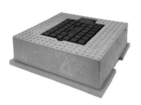 Hydrant Cover Square Plastic Base Grey