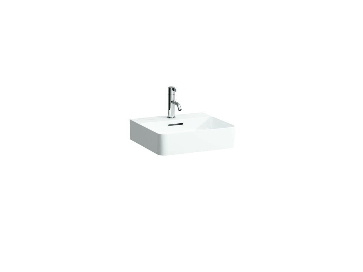 LAUFEN Val Wall / Counter Basin with Overflow 1 Taphole 450mm White